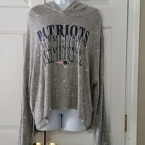 New England Patriots lightweight hooded long sleeve shirt sweatshirt Sz 2XL NWT